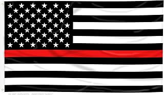 Large Thin Red Line American Flag - 4 x 6 feet with Grommets