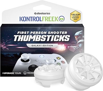 KontrolFreek FPS Freek Galaxy White for Xbox One and Xbox Series X Controller | Performance Thumbsticks | 1 High-Rise, 1 Mid-Rise | White