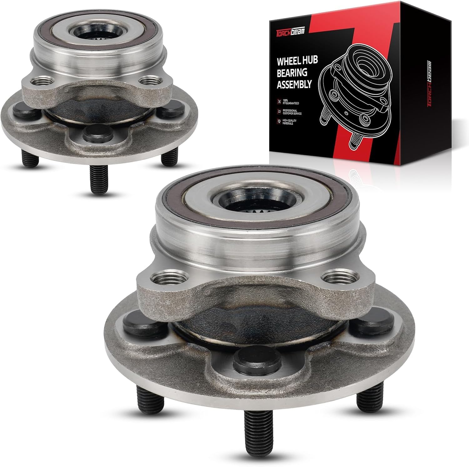 Torchbeam 513402 Front Wheel Bearing & Hub Assembly Compatible with 2019-2024 Toyota Corolla, 2016-2022 Toyota Prius, 2017-2022 Toyota Prius Prime, 2019-2022 Toyota Prius AWD-e 5 Lugs 2pcs