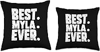 Vista 3 de Myla Birthday Gift For Girls And Women MYLA. Ever. Almohada de broma, 18 x 18 pulgadas, multicolor