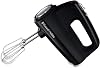 Russell Hobbs Hand mixer matte black 5 speed stages plus turbo function, dishwasher safe 2 whisk and 2 kneading hooks, easy storage hand mixer 24672-56