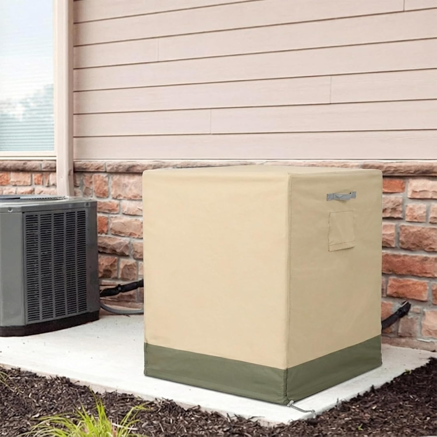 BPS Air Conditioner Cover for Outdoor AC Units, 600D Waterproof Polyester Winter Central Air Conditioner Cover for Outside Unit, 36''Wx36''Dx40''H