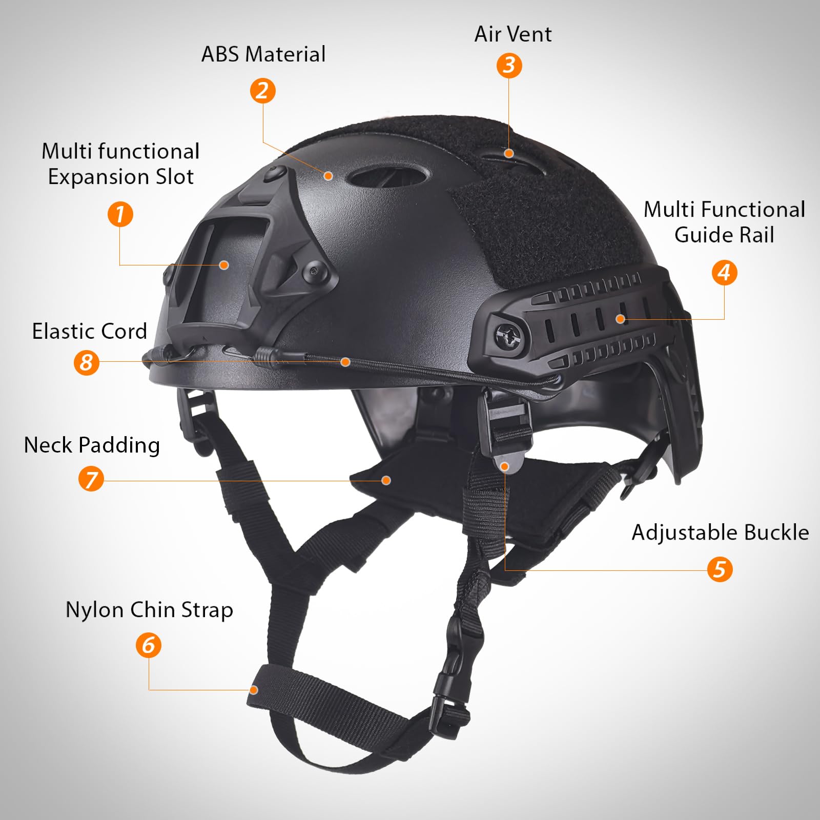 Armee Militär Stil SWAT Kampf PJ Fast Helm für CQB Airsoft Paintball Schießen