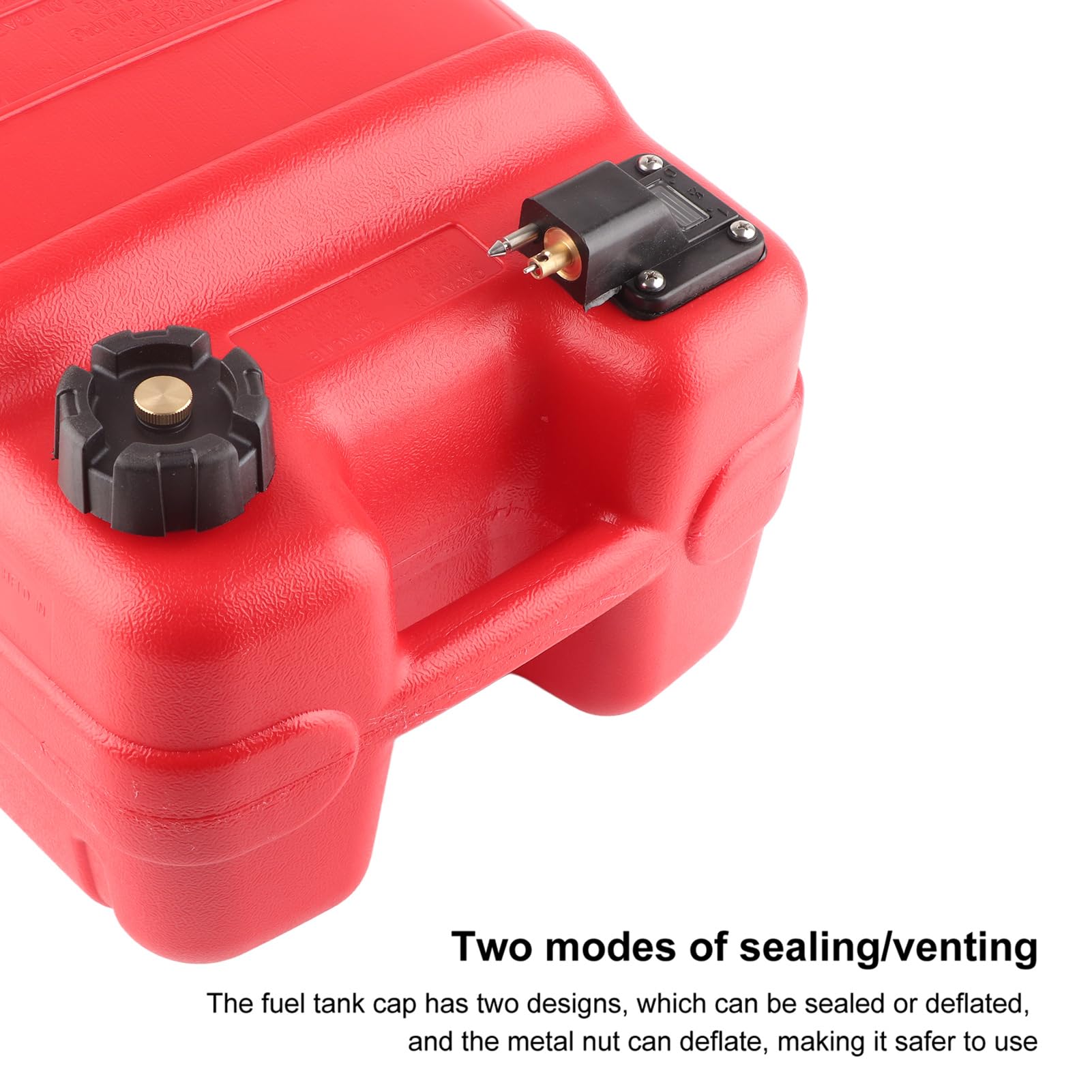 Tbest Serbatoio di Carburante in Barca in Plastica 24L Fuoribordo Marino Portatile con Scarico di Scarico Red Repalcement per
