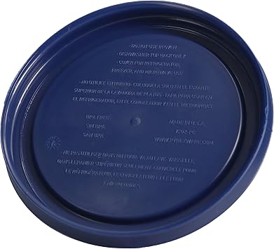 Pyrex 7202-PC (1-Cup) Dark Blue Replacement Lid (6 Pack) - Made in USA