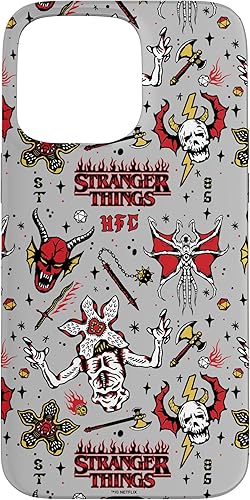 Vista 82 de Funda para iPhone 12 Pro Max Stranger Things Demogorgon Hellfire Club con patrón de club