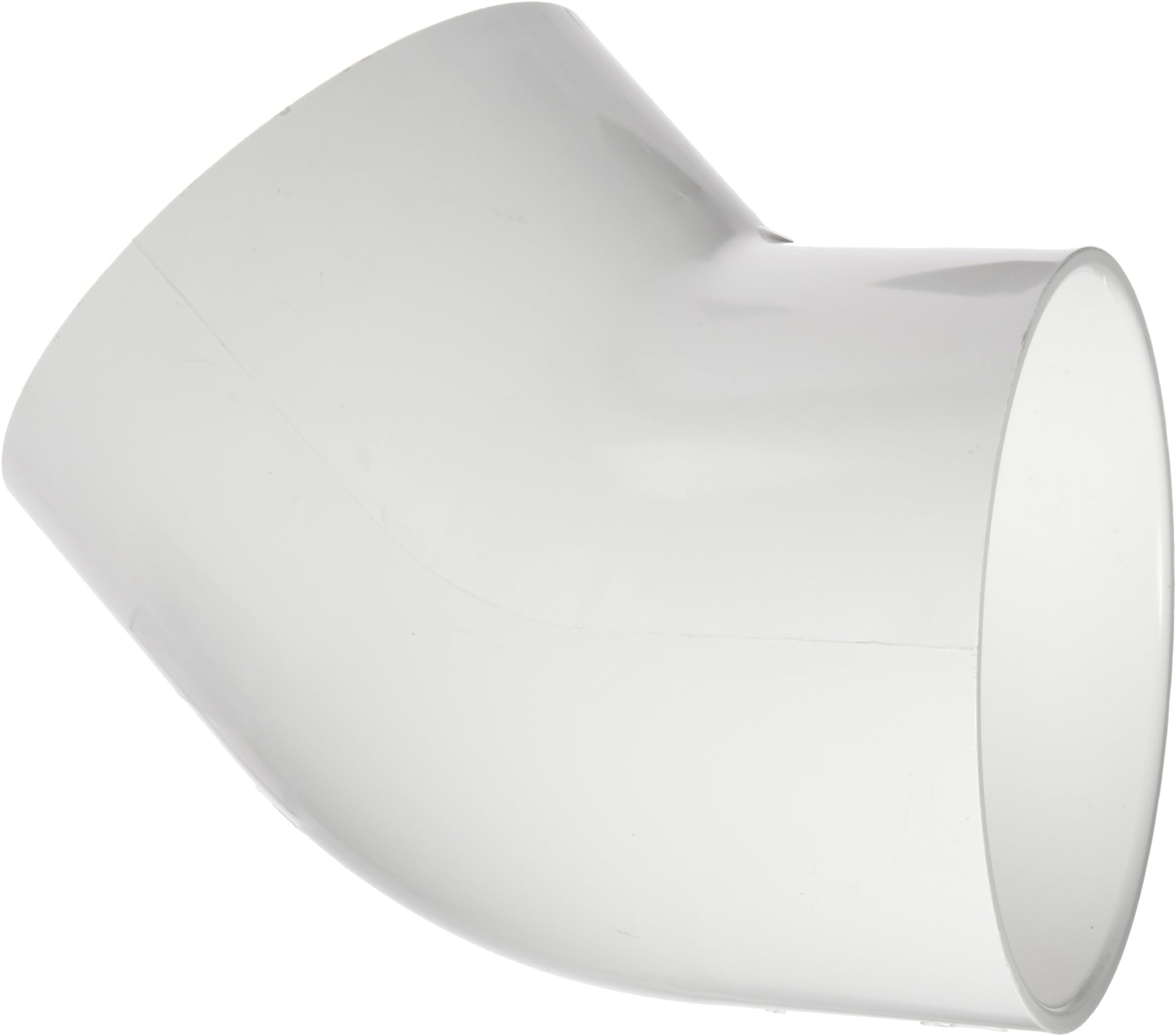 Spears 417 Series PVC Pipe Fitting, 45 Degree Elbow, Schedule 40, 1/2" Socket
