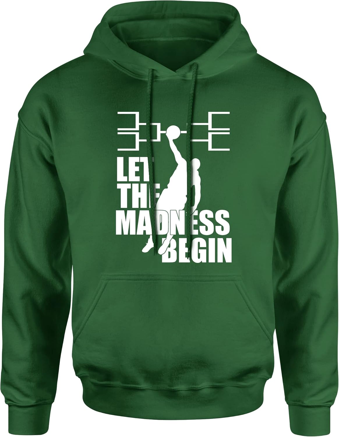 FerociTees Unisex College Basketball Let The Madness Begin Mens Womens Hooded Sweatshirt