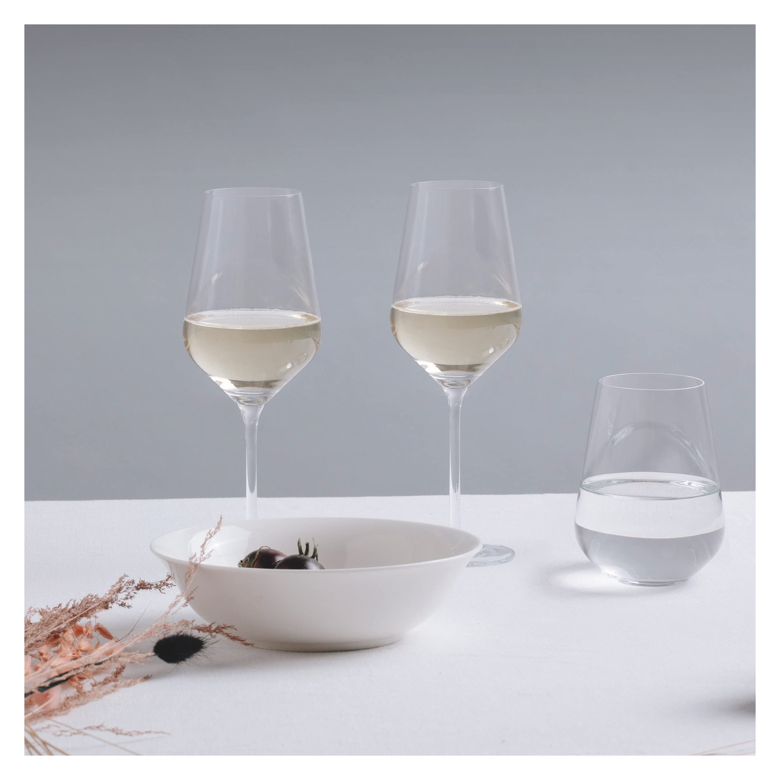 Ritzenhoff 6111012 Set de verres à vin blanc et à eau - série Lichtweiss - 12 pièces, pour 400 ml, stylé - Made in Germany