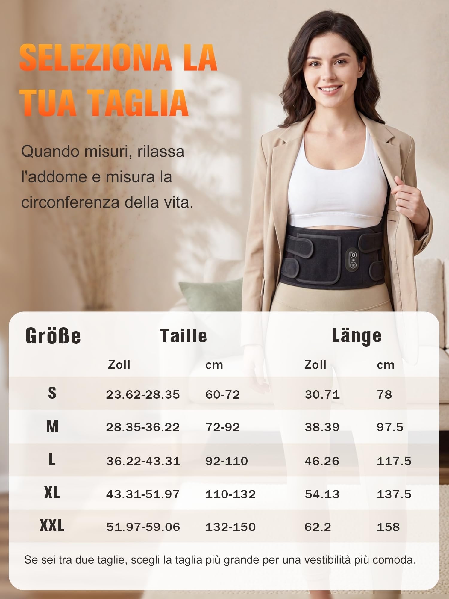 Fascia Posturale Spalle Schiena Uomo Donna - Correttore Posturale Elastico Regolabile con Funzione Luce Rossa LED e Supporto Lombare - Busto Traspirante per Raddrizza Schiena, Migliora la Postura (L)