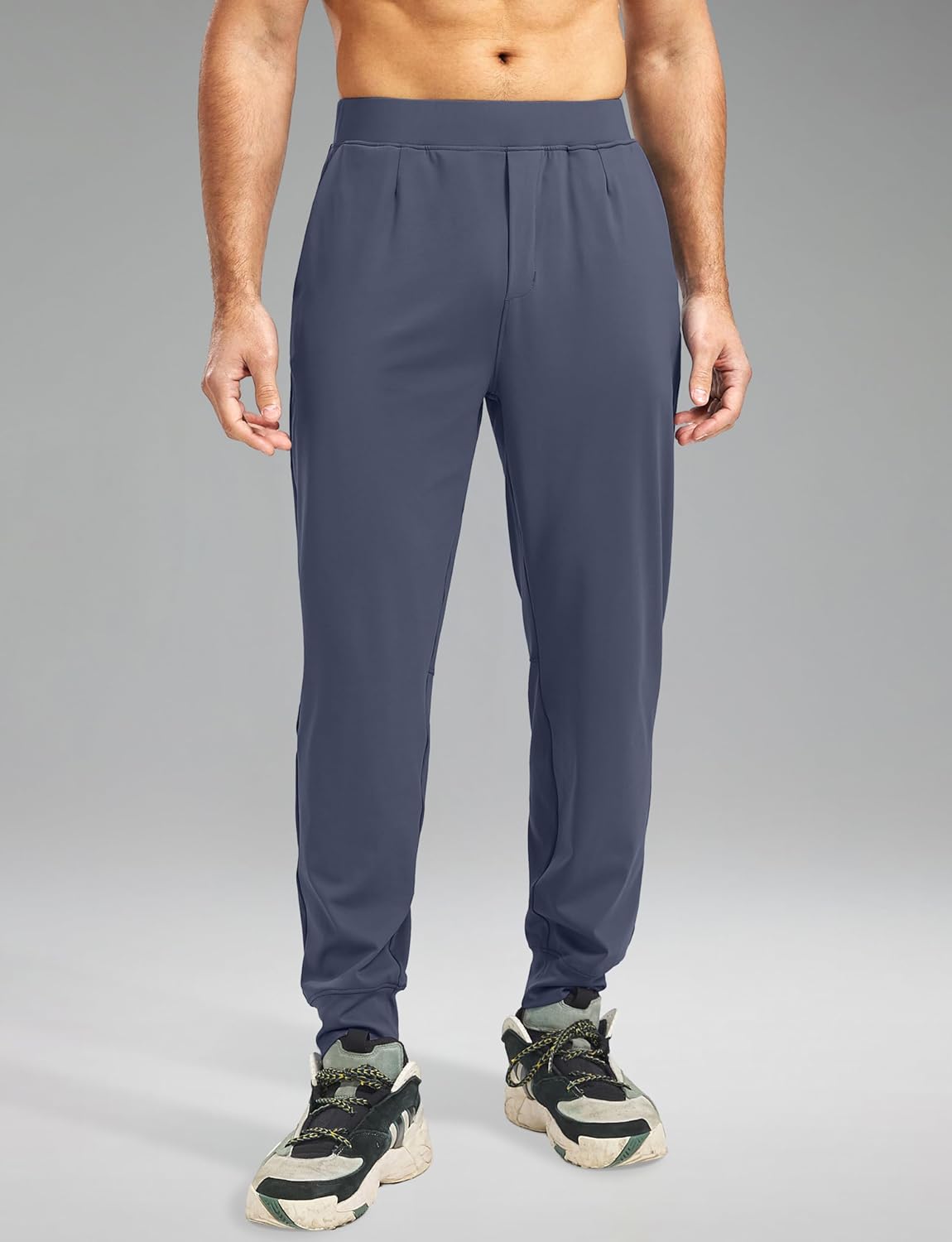 Blouty Men's Joggers Pants with Zipper Pockets Stretch Workout Athletic Sweatpants Gym Golf Joggers for Men Casual Running - Image 2