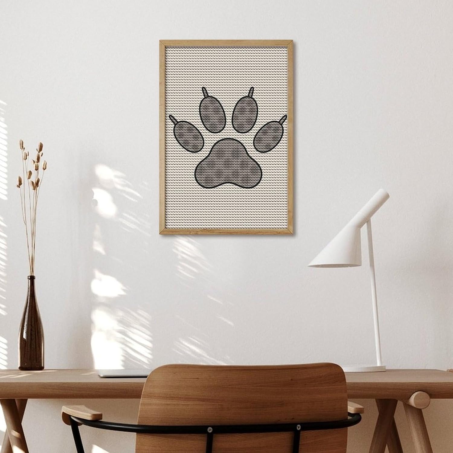 FodPand Funny Dog Bone Paw Diamond Painting Kits for Adults Beginners 5D Round Drill Diamond Art Kits with DIY Tools Gem Art Crafts for Home Wall Decor Living Room Bedroom Office Decoration 8x12 image 5