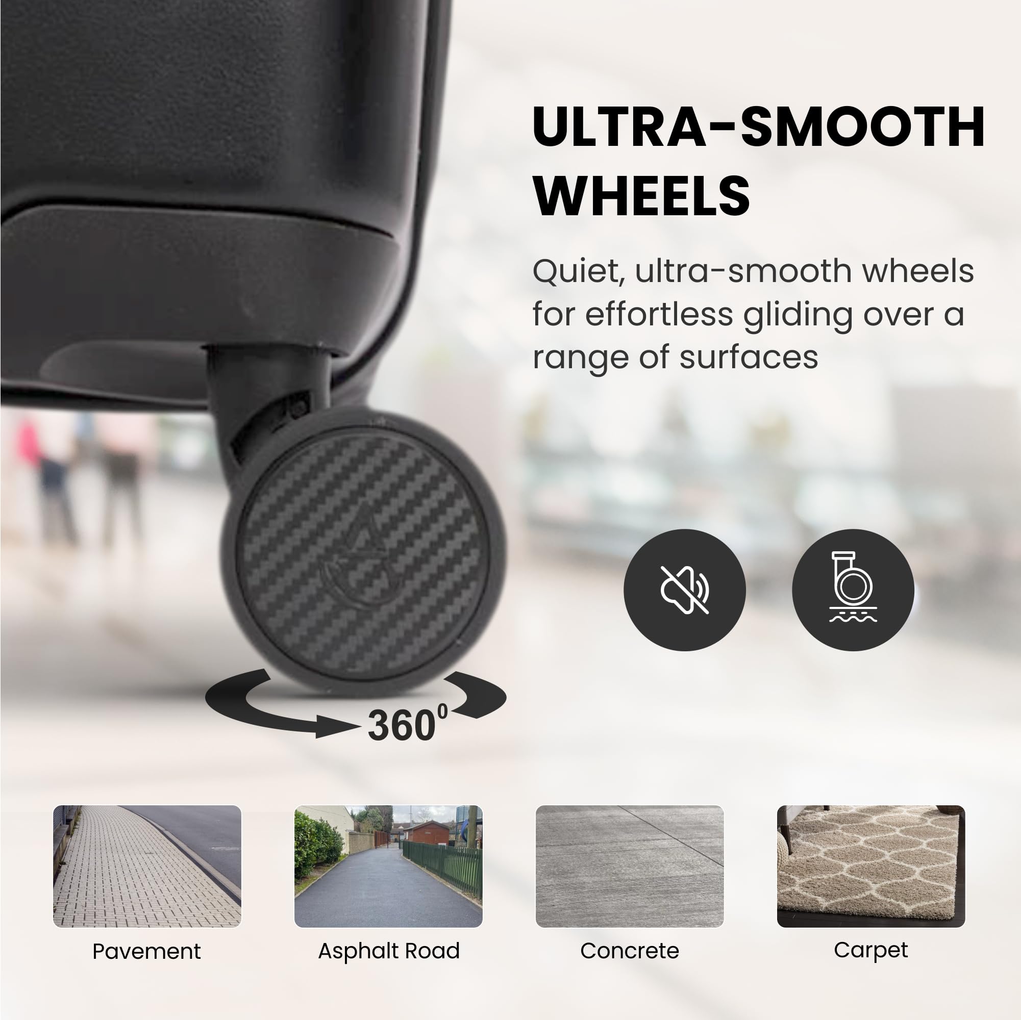 Aerolite 55x40x20 Expandable Ryanair Priority 4 Wheel Cabin Suitcase | Hard Shell Case TSA Lock Max Size 55x40x20cm to 55x40x23 Carry On Hand Cabin Luggage 4 Dual Spinner Wheels Charcoal product thumbnail 6
