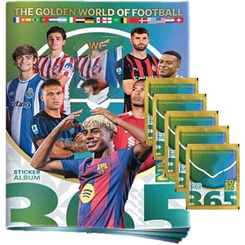 Football 365 2026 Sticker | Sticker Album + 5 Sticker Bags (25 Stickers) | Football Sticker Collection