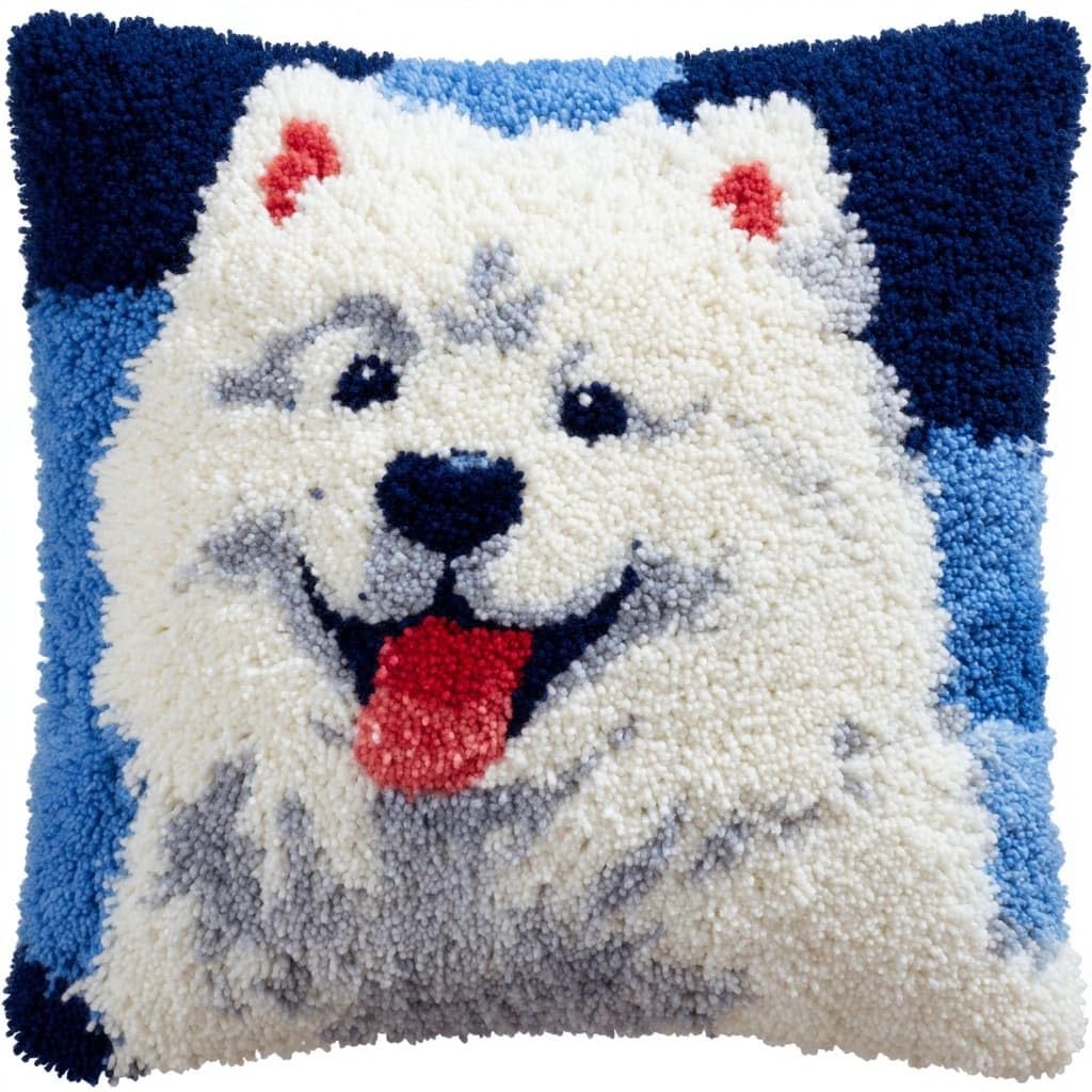 Henypt Latch Hook Pillow Case Kits, Dog