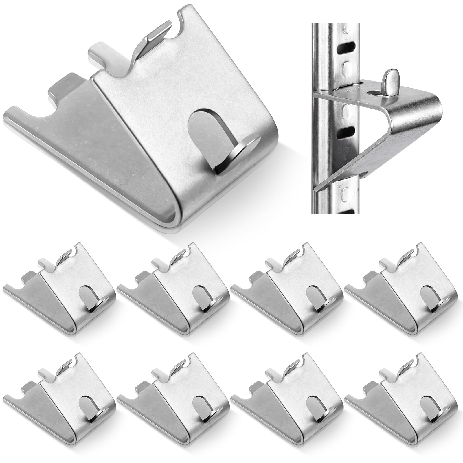 Hotop 8 Pieces 920158 Refrigerator Shelf Clips Freezer Rack Buckles