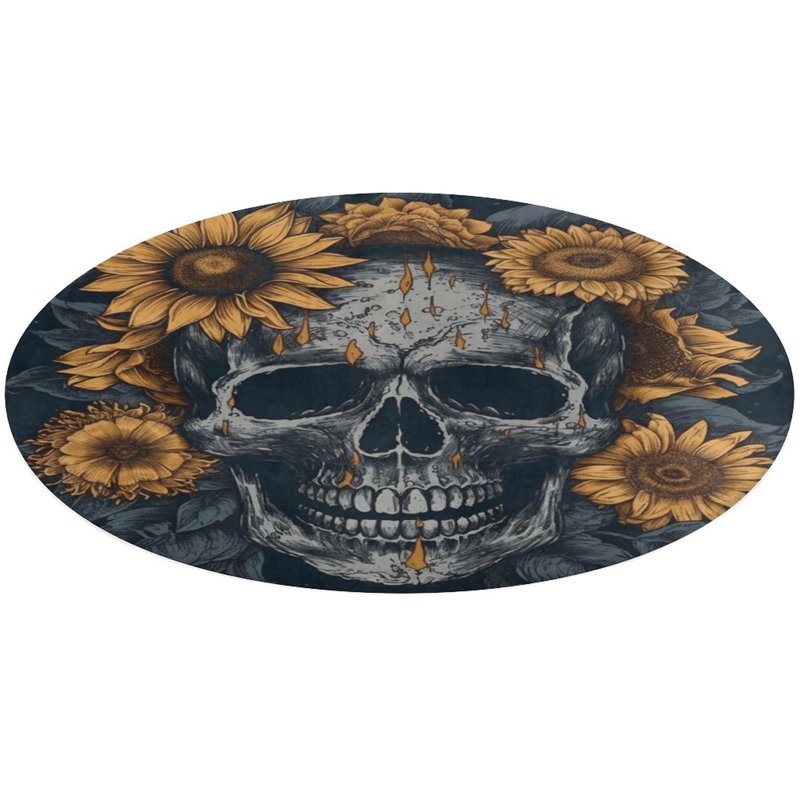 Alfombra de sofá y comedor con girasoles estilo decoración del hogar alegre