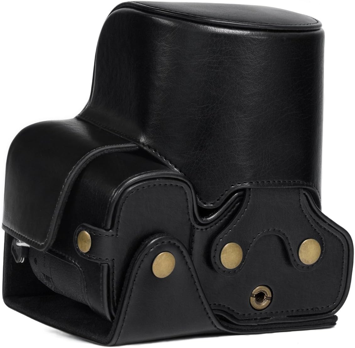 MegaGear Sony Cyber-Shot DSC-RX10 IV, DSC-RX10 III Ever Ready Leather Camera Case and Strap, with Battery Access - Black - MG760