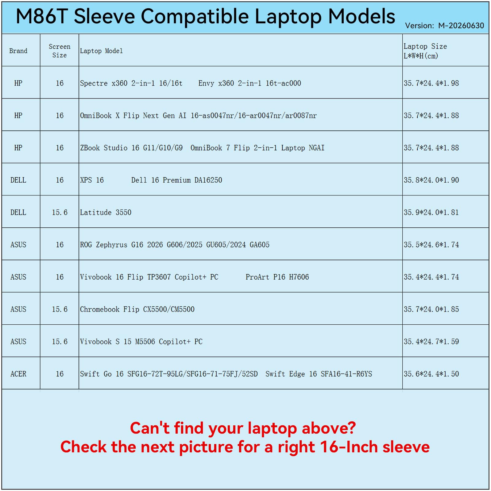 Smatree M86TP Twarde Etui ochronne na laptop 16 cali do HP/ASUS/DELL/ACER