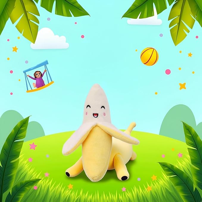 GANPUB 2 Piezas Juguetes para Perros, Mordedores Squeaker Plush, Juguetes Squeak (Banana) miniatura 3