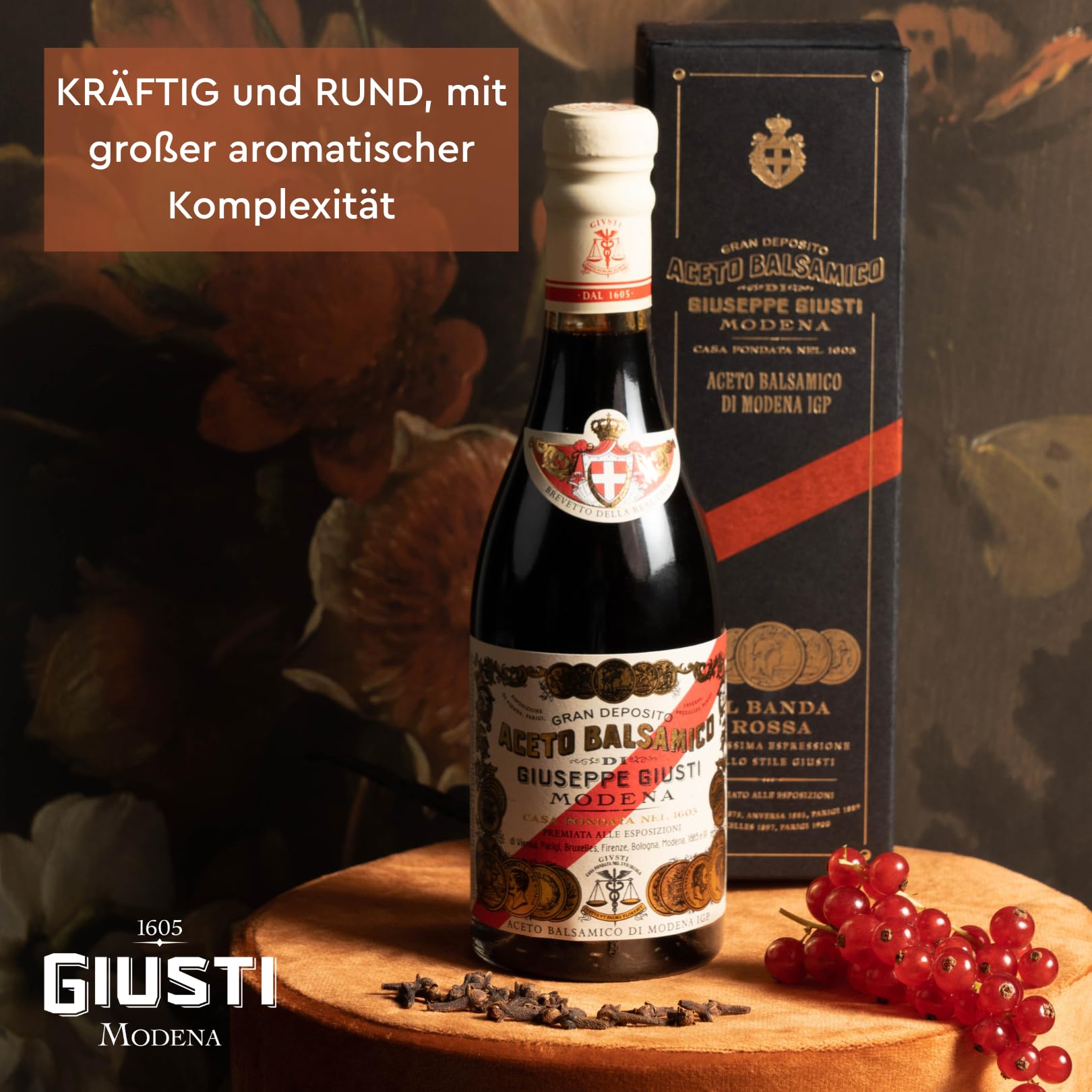 Giusti - IGP-Balsamico-Essig aus Modena 5 Goldmedaillen - 250ml Champagnotta
