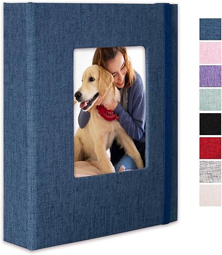 Miniatura 12 de Álbum de fotos de 8 x 10 pulgadas, paquete de 2 libros de fotos de lino, álbum de 26 páginas con capacidad para 52 fotos, carpeta de presentación