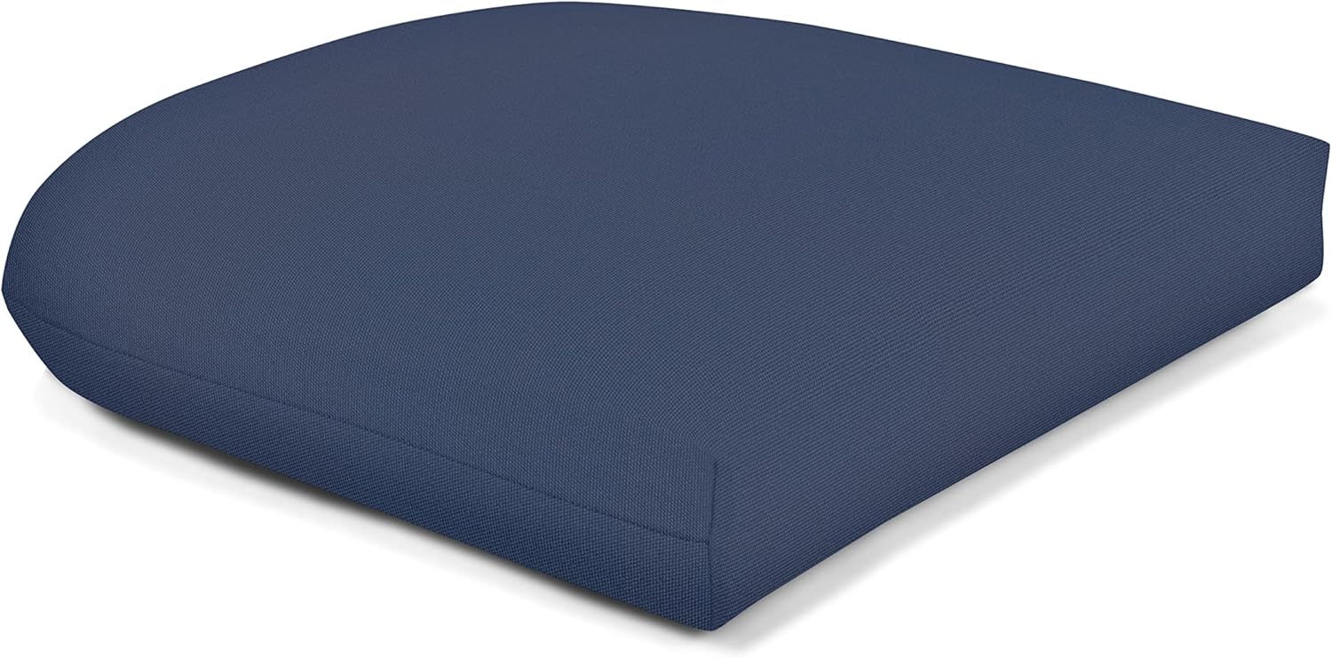 Sunbrella Patio Cushions -Wicker Seat Pad - 18" Lenght x 18" Width x 2" Thick, Outdoor Chair Cushion with Comfort, Style & Durability Designed for Outdoor Living - Made in The USA