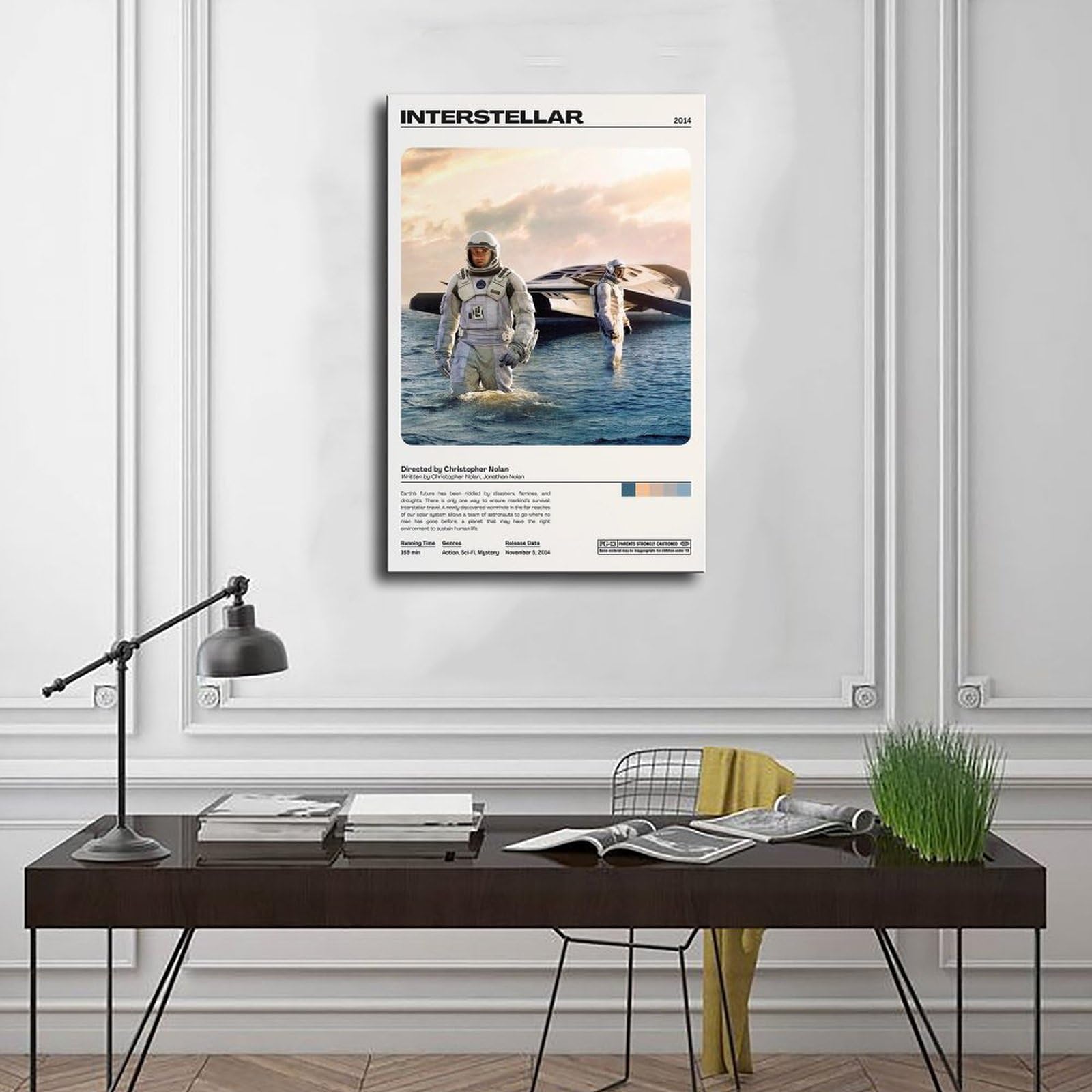 Poster Toile Vintage Interstellar – 30x45 Cm – Sans Cadre