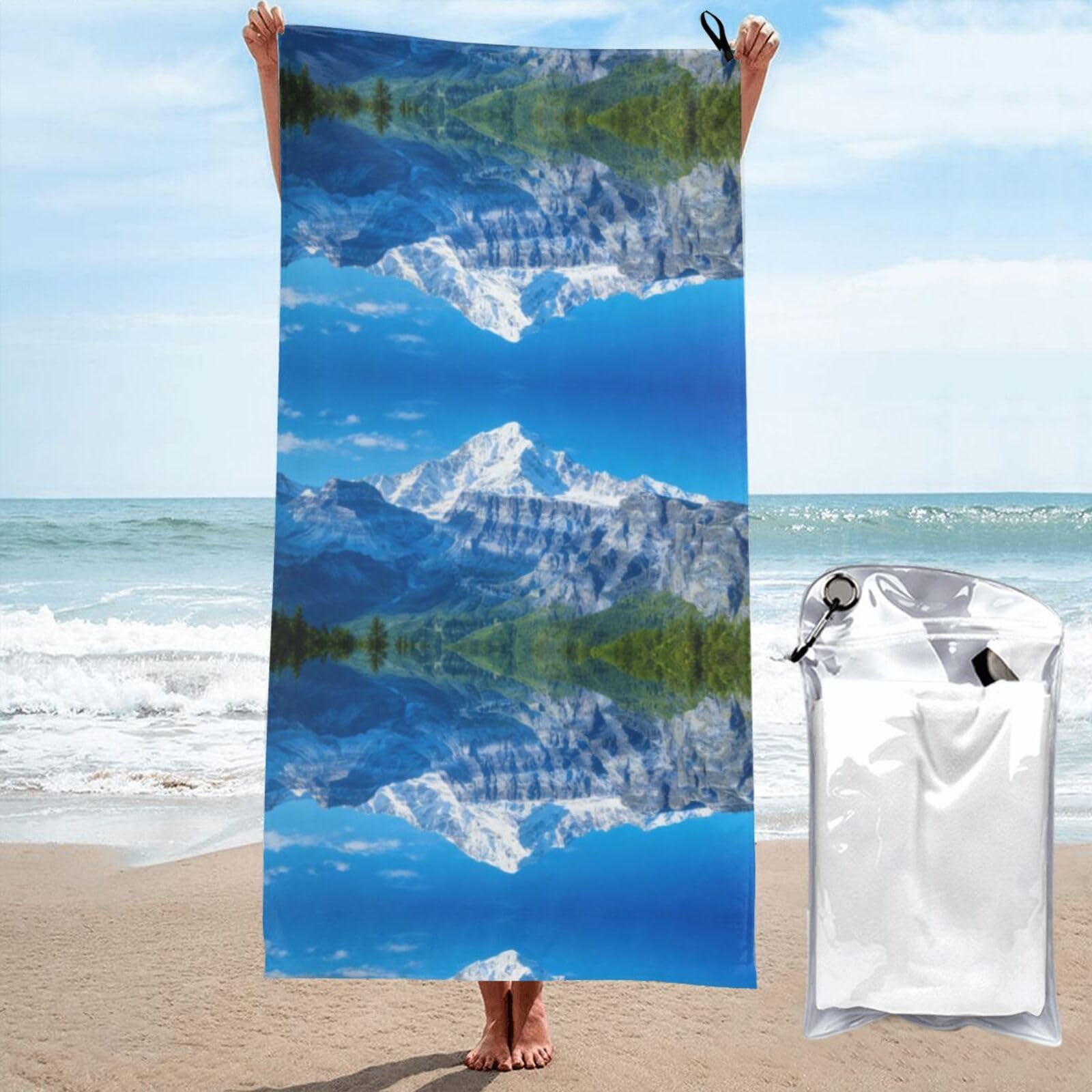 Neve - telo da spiaggia asciutto rapido di Microfiber della stampa del