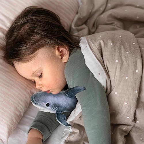 Miniatura 5 de Madzee Peluche realista de tiburón de peluche de 12 pulgadas, suave, regalo de cumpleaños de Navidad para niños y niñas pequeños