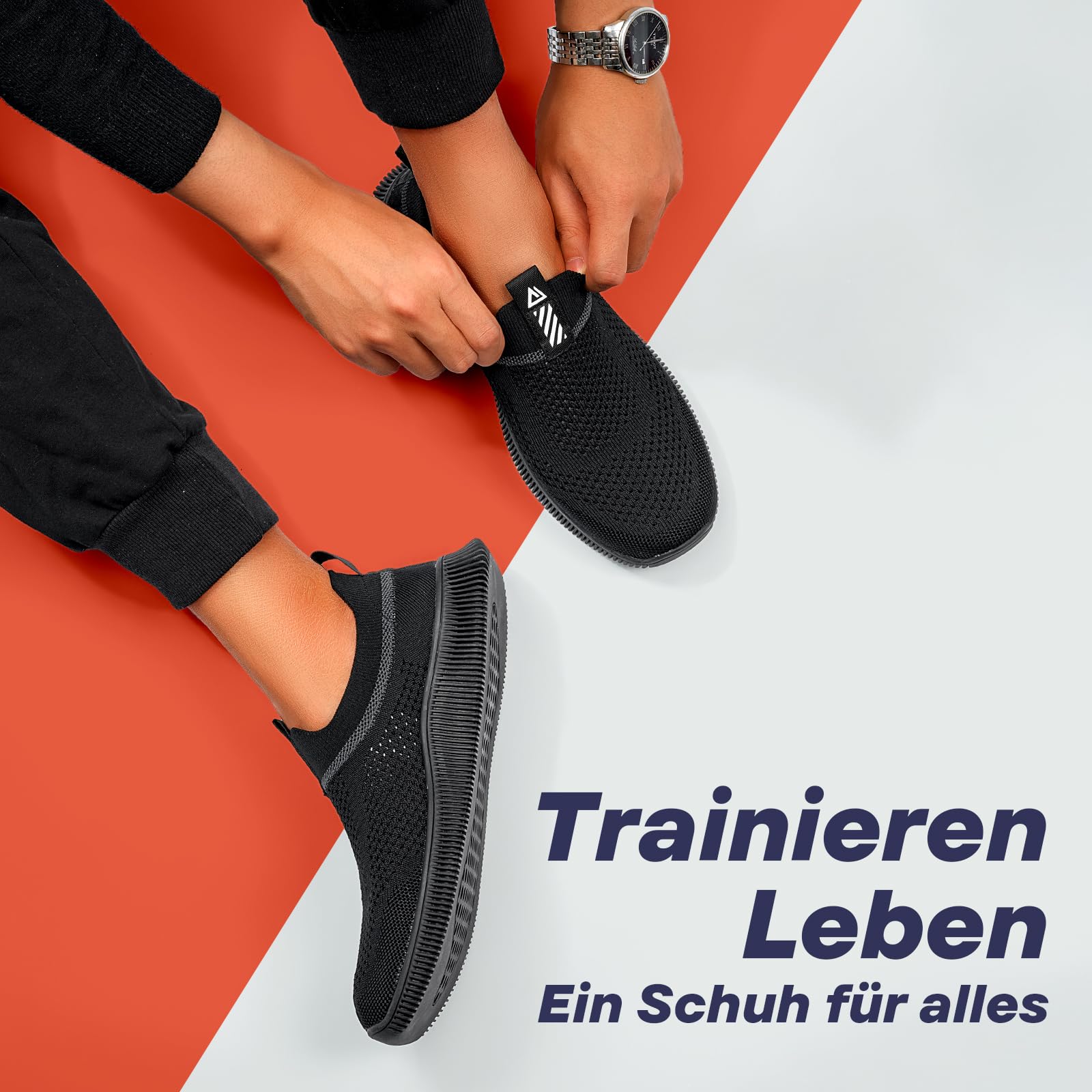 MrToNo Slip On Sneakers Herren Damen Turnschuhe Sportschuhe Fitness Sporthalle Freizeitschuhe Atmungsaktiv Leichtgewichts Joggingschuhe Straßenlaufschuhe Bequem Laufschuhe Outdoor Walkingschuhe