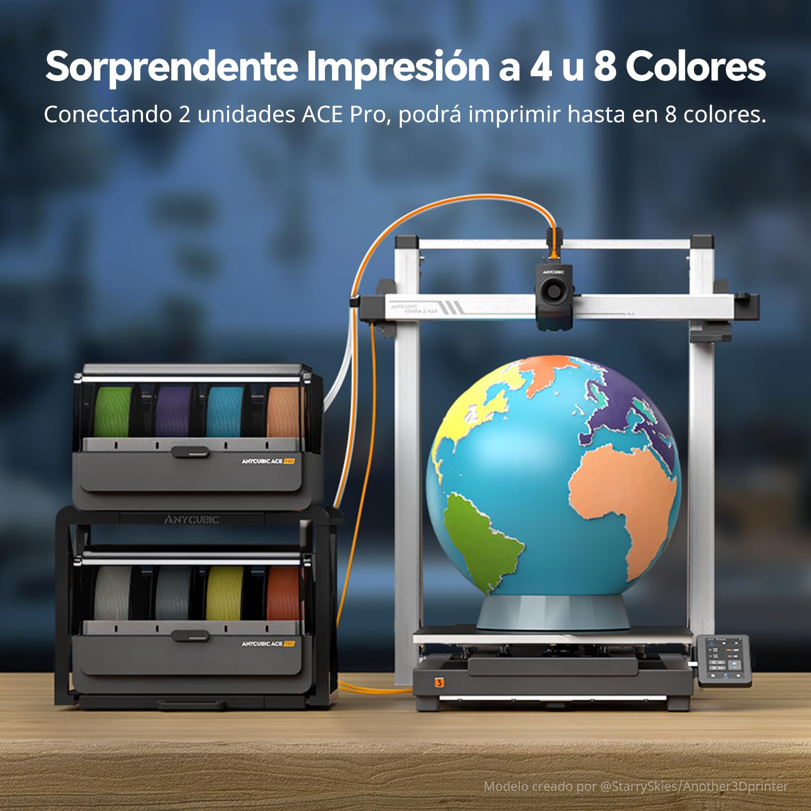 Anycubic Color Engine Pro para la Serie Kobra 3 MAX, Soporta Impresión Multicolor, Secado de Filamento con Humedad Preestablecida, Detección de Obstrucción de Boquillas, ldentificación Inteligente