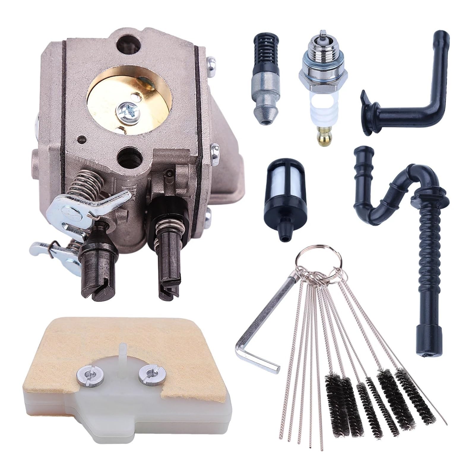 Kit de cepillos de Limpieza de carburador for 034 036 360Pro C3A-S31A for Motosierra Tillotson 40-HE-20A. Piezas de Repuesto for 11251200651.