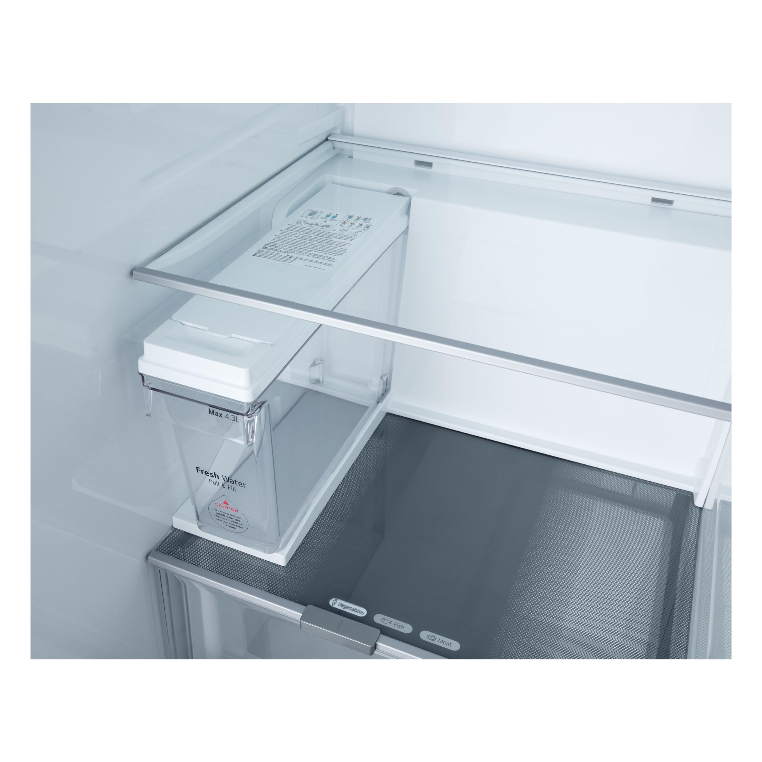 LG GSLE81PYBC Side-by-Side Kühlschrank mit Gefrierfach (628 L, Energieklasse C) mit Eis- und Wasserspender, Multi-Airflow, DoorCooling+, Silber