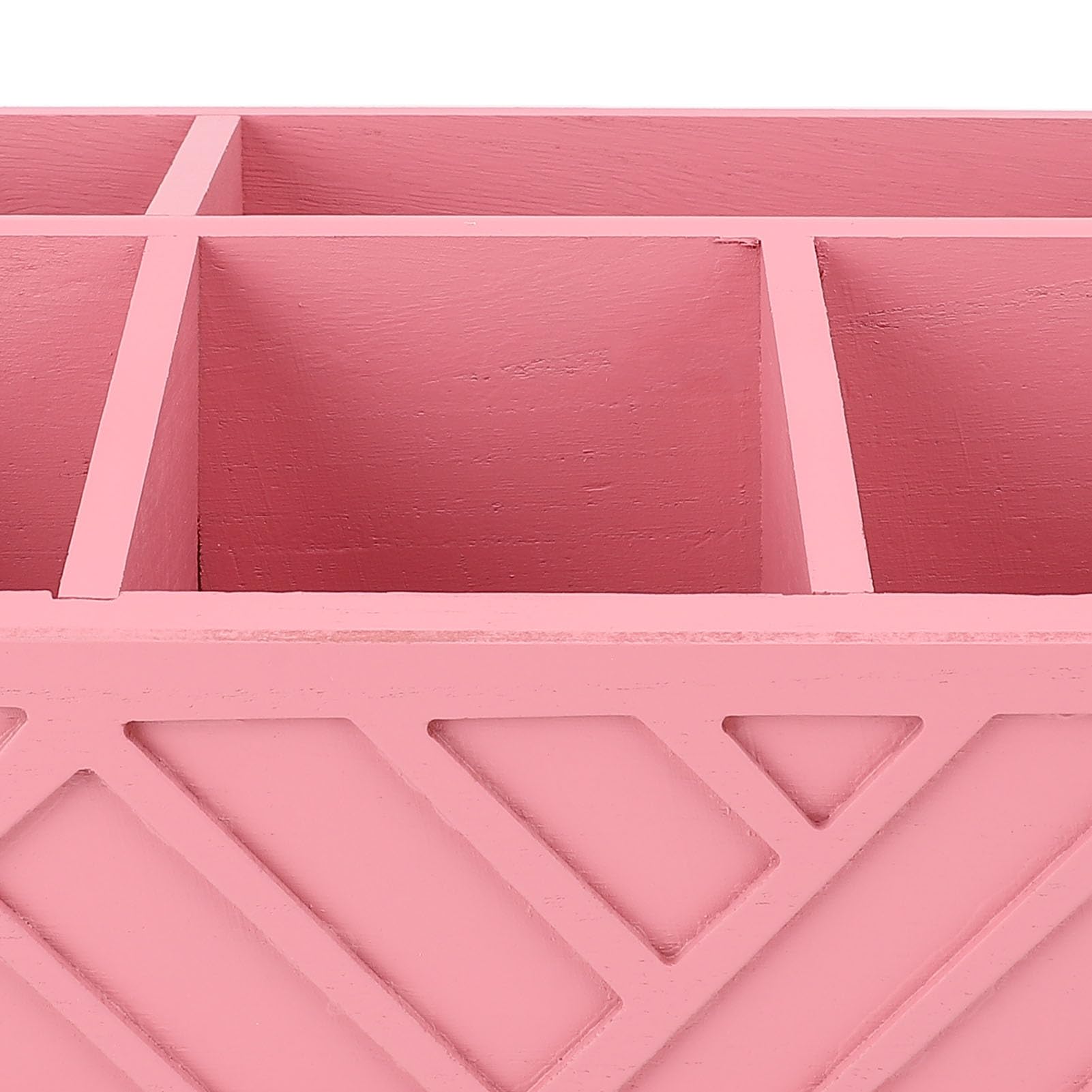 Cocoarm Teebeutel-Organizer aus Holz, Teebeutelhalter mit Geteilter Aufbewahrungsbox für Teebeutel, Kaffeekapseln und Pappbecher, Glatte Oberfläche für die Theke Im Heimbüro (PINK)