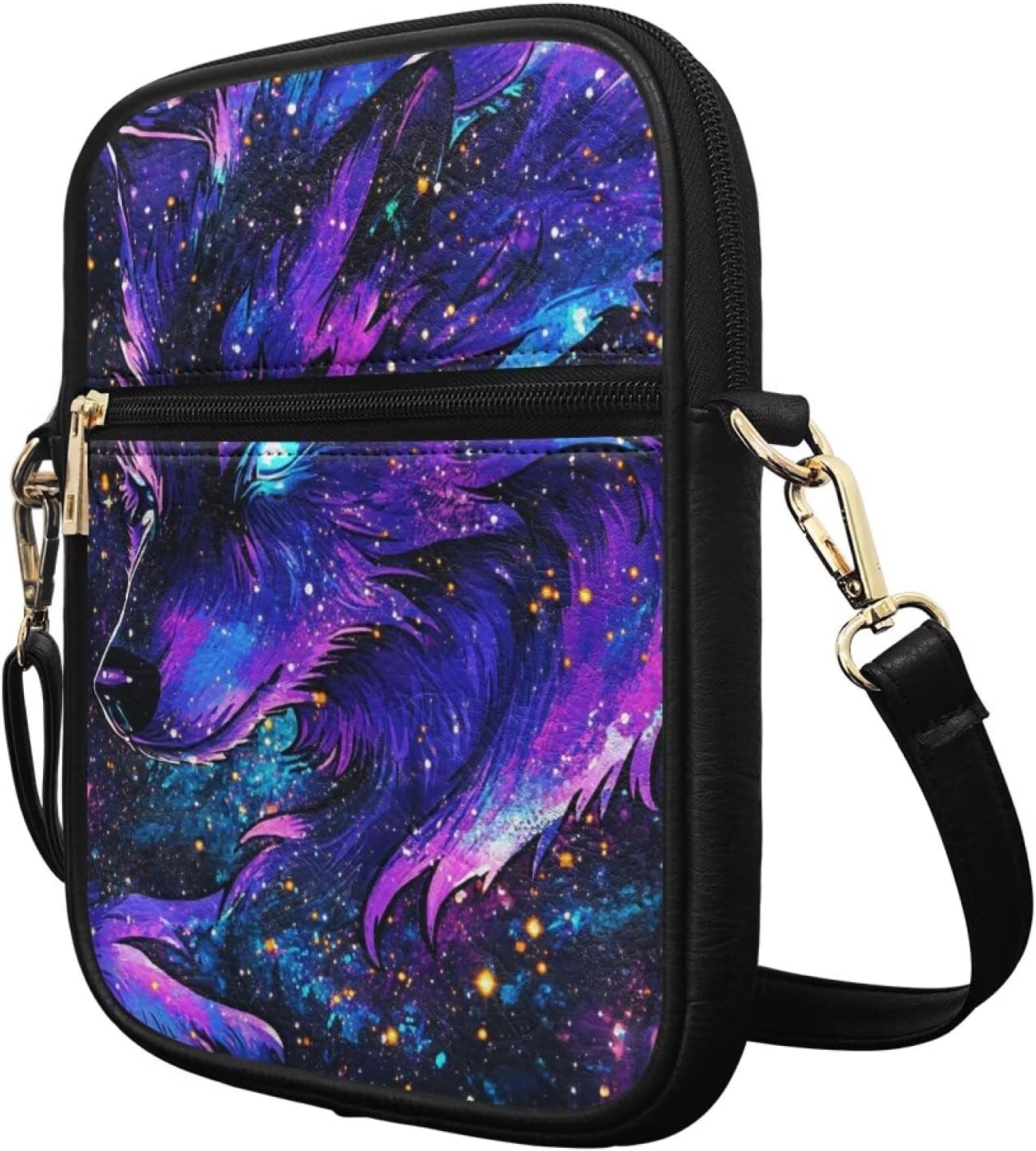 COEQINE Leather Messenger Bag for Men Crossbody Shoulder Bag for Work Cell Phone for Travel Gym