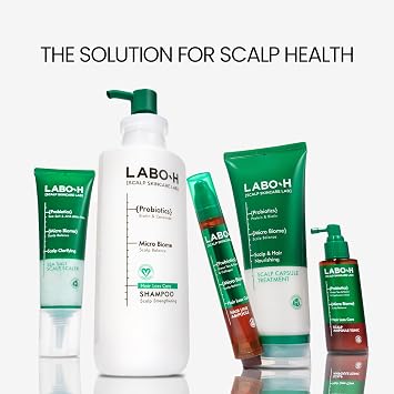 LABO-H Scalp Strengthening Shampoo for Hair Growth and Anti-Hair Loss | Vegan Hair Care Routine with Ceramide, Rosemary Oil, Biotin & Caffeine, Paraben Free