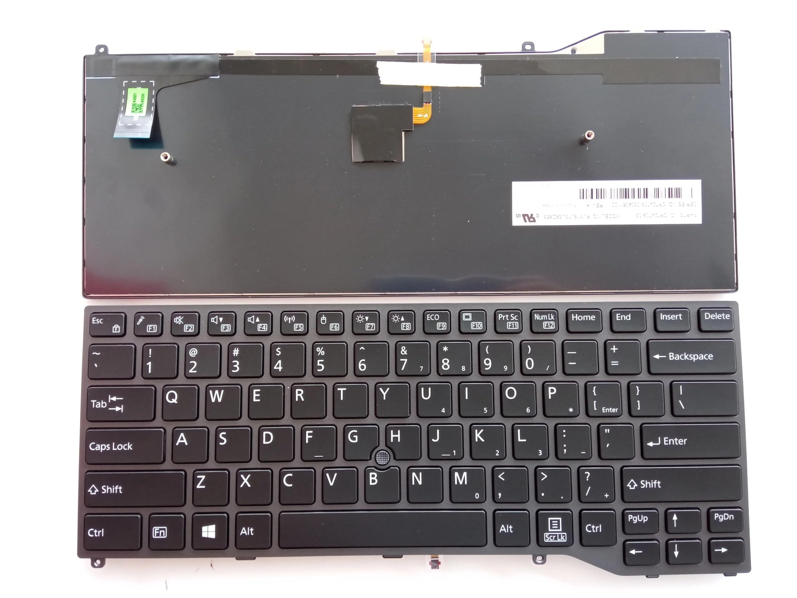 Clavier de précision pour Fujitsu Lifebook U748 U749 avec cadre gris