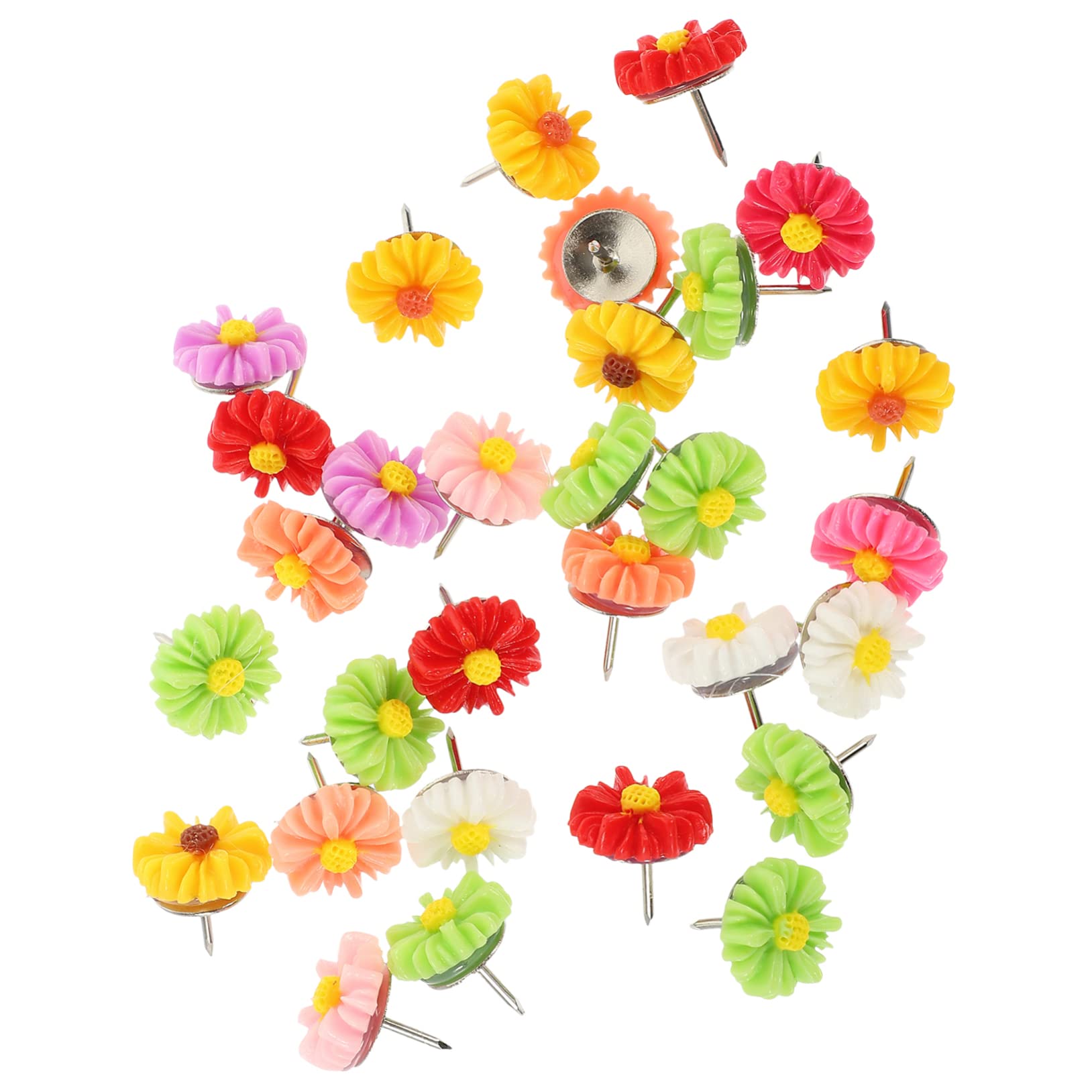 180stücke Daisy-förmige Pushpins Bunte Kreative Daumenstecker Für Korktafeln Bastelprojekte Und Notizen Einfach Zu Verwenden Langlebigem Material Gefertigt
