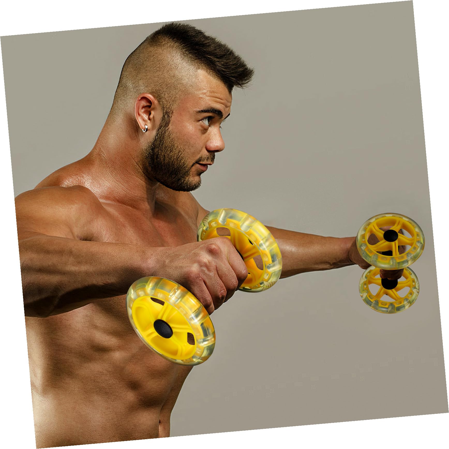 BESTonZON Ruota Addominale Fitness con Ruota Antiscivolo Attrezzatura per Perdita e Allenamento Muscolare per Donne