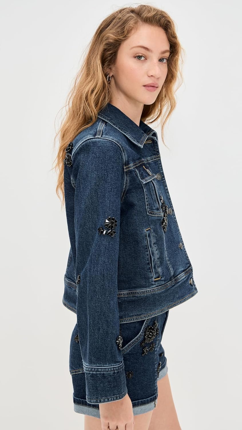 Cinq à Sept Women's Jet Black Embellished Riveria Jacket - Image 5