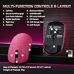 YUNZII M1 Wireless Gaming Mouse, Tri-Mode 2.4G/BT/Wired Gaming Mouse, PAW3311 Sensor 10000 DPI Rechargeable Wireless Mouse with 5 Programmable Buttons, Customizable via Software for Win & Mac (Pink)