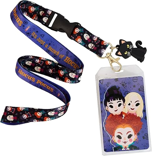 Loungefly Disney Hocus Pocus Sisters - Cordón estampado con dije Binx