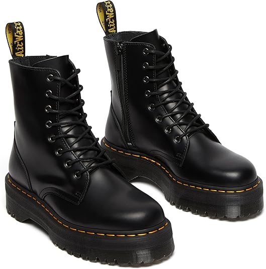 Dr. Martens Women's Jadon Toe Plate 8-Eye Combat Boot Black 4