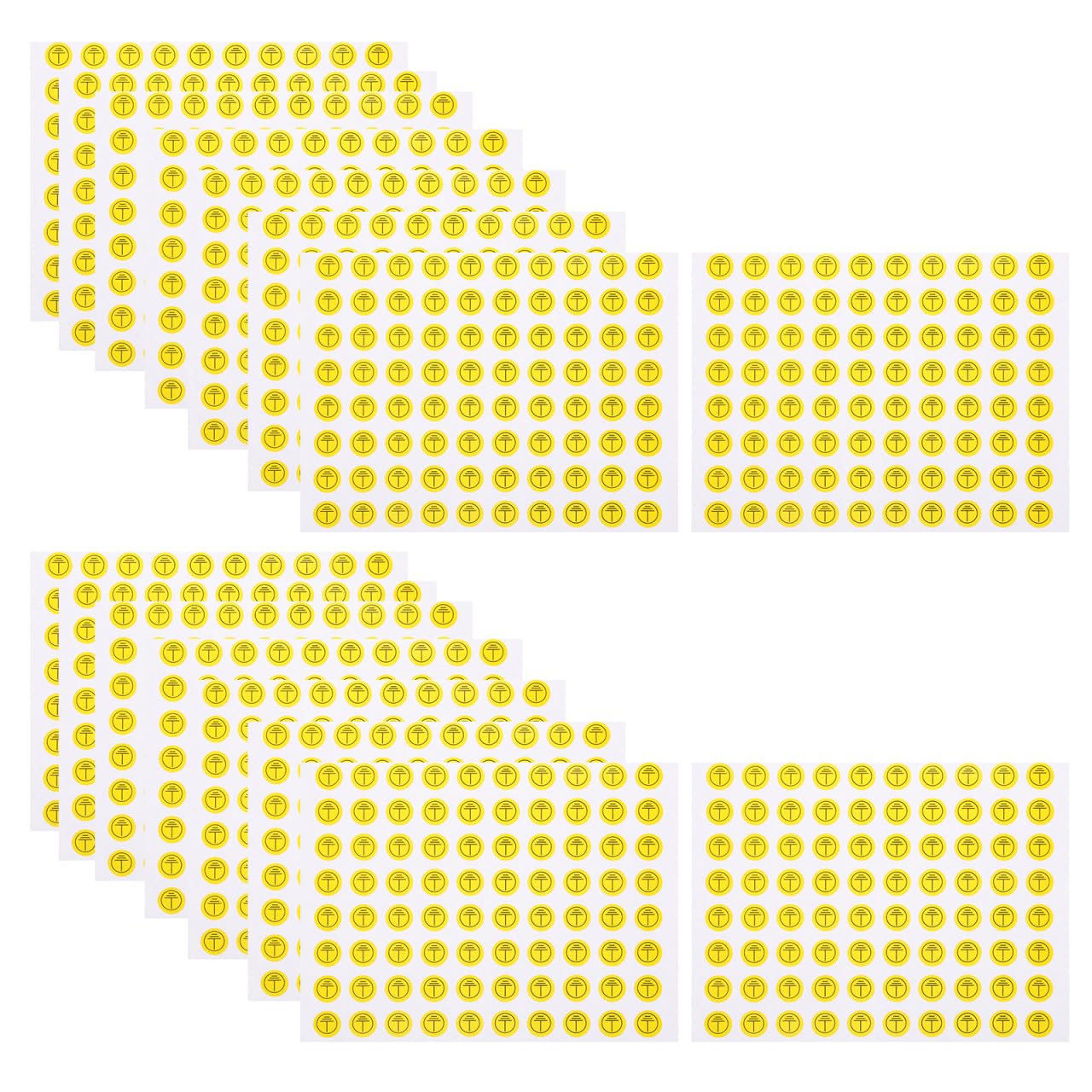 iplusmile Grounding Symbol Stickers 800Pcs Electrical Safety Warning Labels Self Adhesive Circular Earthing Stickers for Power Panels and Equipment