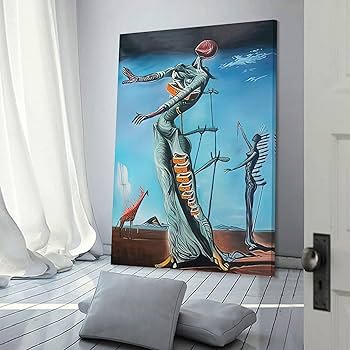 Amazon.co.jp: サルバドール・ダリ「燃えるキリン」装飾