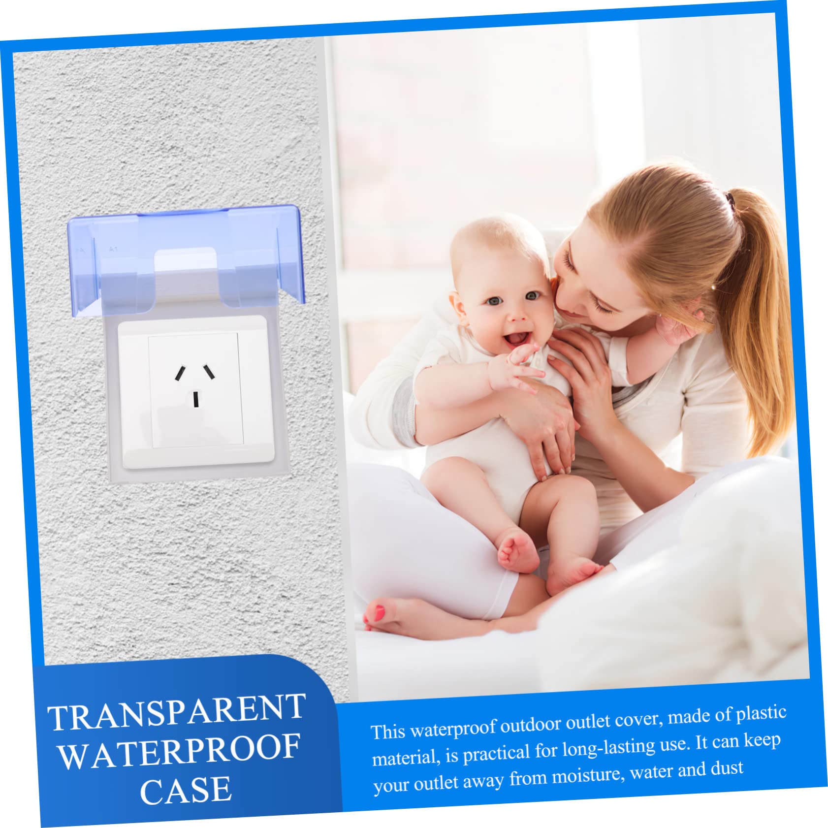 HOLIDYOYO Gang Wall Socket Cover Clear Plug Protector for Indoor Outdoor Use Durable Hard Receptacle Shield Easy Installation Safe Outlet Protection