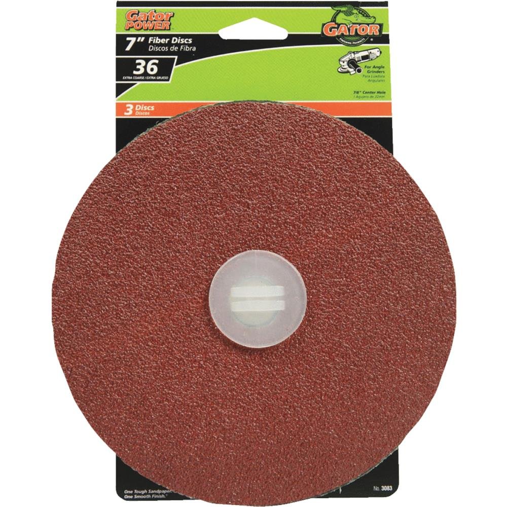 Gator® 3083 Aluminum Oxide Fiber Discs, 36 Grit, 7