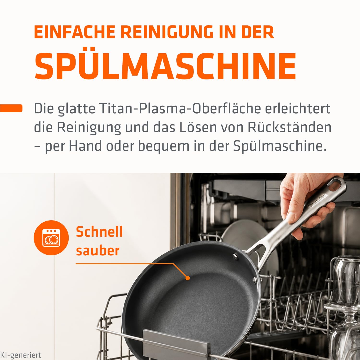 Berndes Tricion Plasma Pfanne (20 cm) - Titan Plasma Oberfläche