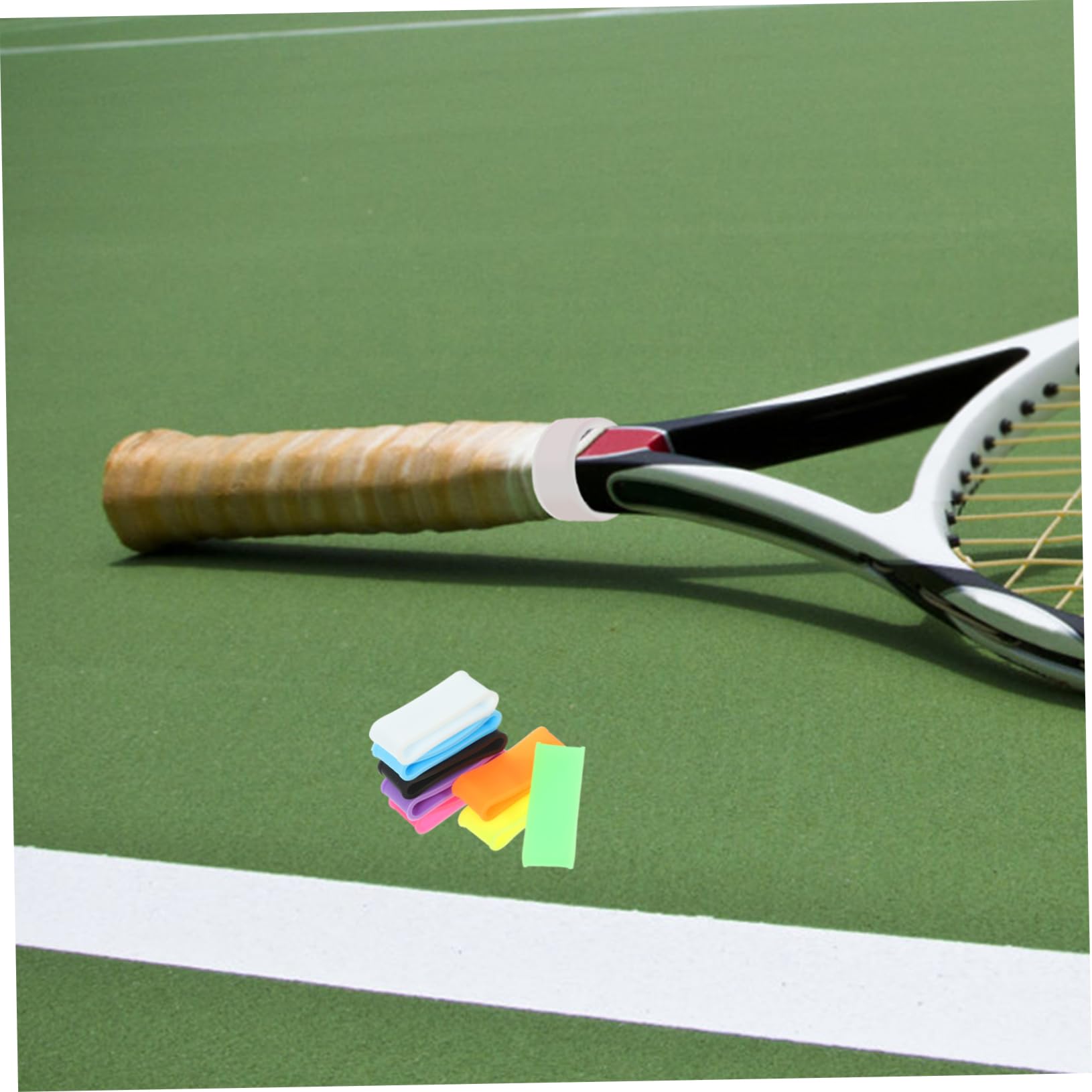 OSOLADY Convenient Racket Grip Rings Replaceable Tennis Racket Grip Tape for Tennis Badminton Fishing Rod